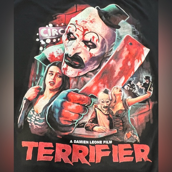 Terrifier Tshirt 2XL Terror Threads Horror David Howard Thornton Art the Clown - Picture 1 of 4